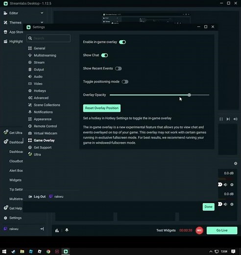 How to see chat when streaming with only one monittor