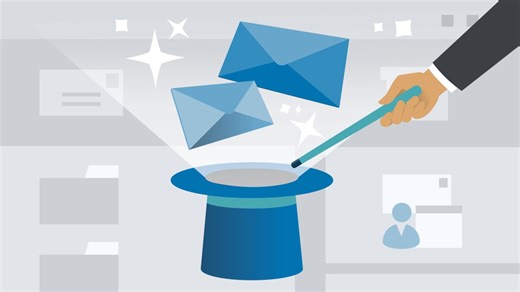 「検索フォルダーを利用して条件に合うメールを表示する - Outlookの便利技（Microsoft 365）」の動画チュートリアル | LinkedInラーニング