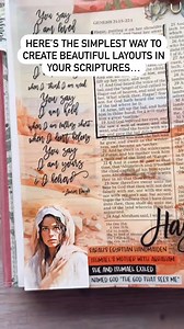 Studying the Old Testament doesn’t have to feel heavy or confusing. It can feel exciting, meaningful, and BEAUTIFUL! Here’s the simple routine we use inside the Bible journaling subscription: 1️⃣ Grab your guided kit and open the QR code to find the guided video. 2️⃣ Read the scripture section and the devotional. 3️⃣ Following the video’s instructions and using the supplies from your kit, create a beautiful layout in your wide margin Old Testament that will help you remember what you’ve learned.