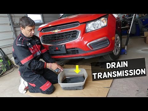 HOW TO DRAIN CHANGE TRANSMISSION FLUID ON CHEVROLET CRUZE SONIC. TRANSMISSION DRAIN PLUG LOCATION