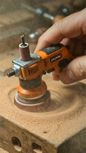 Mini electric spindle sanding tool (micro drum sander type) #woodworking #tools