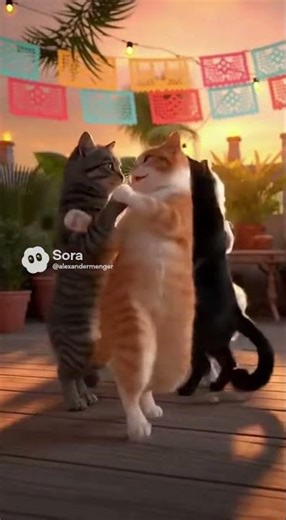 Cats dance lambada #funnyvideo #funny #humor