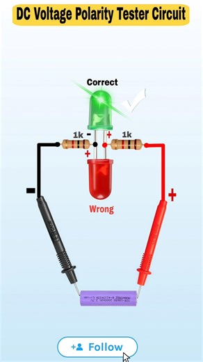 3.7V Battery Plus Minus Check Circuit 🔋 | Red-Green LED se Polarity Kaise Pehchane |