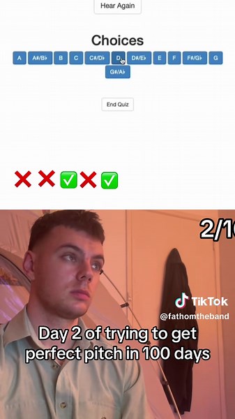 Day 2 of trying to learn perfect pitch. The music gods may have beat me this time around. But they better watch out cause I’ve just started to possibly know what the C note sounds like off the top of my head after listening to it 5 times #musictheory #perfectpitch #diymusician
