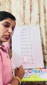Multiplication tables of 13 in a simple way