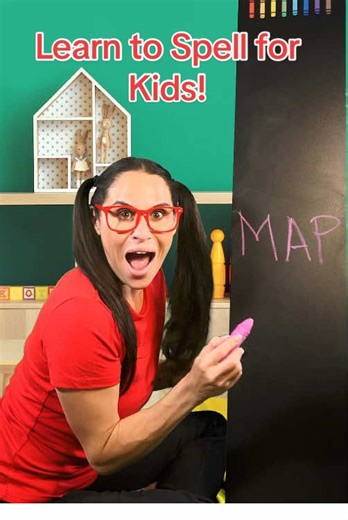 Learn Letters and Spelling for kids — learn how to write the word Map. Learning how to write letters and spell first words can help children with their language skills, communication skills, and hand eye coordination. Writing and drawing will help boost a child's creativity and motor skills. Learning how to write simple words will encourage children and kids to share their new skills with family and friends alike. Level up your writing and spelling skills with Auntie Noe Noe! #viral #fyp #educat