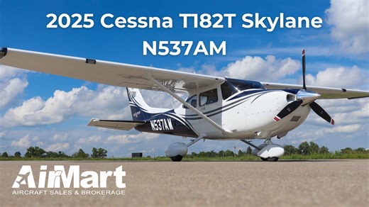 3K views · 30 reactions | 2025 Cessna T182T Skylane N537AM BRAND NEW 2025 TURBO 182T – ONLY 9 Hours since new. FRESH OFF THE FACTORY FLOOR- You don’t have to wait for that NEW PLANE! It is here now. Garmin G1000 NXi, GI275, GFC700 Autopilot, NEW STYLE interior, 2 YEAR WARRANTY, CALL TODAY FOR YOUR BRAND NEW CESSNA T182T! Full Listing: https://airmart.com/aircraft/cessna-t182t-skylane-n537am/ | AirMart Inc. - Aircraft Sales and Brokerage | Facebook
