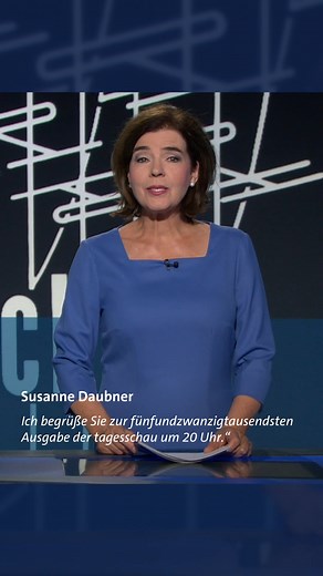 Die erste tagesschau um 20 Uhr lief vor fast 72 Jahren – am 26. Dezember 1952. Heute war es dann so weit und die insgesamt 25.000ste Ausgabe wurde gesendet. | tagesschau