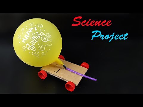 How to make a Simple Balloon Powered Car | DIY Air Powered Car | Science Project