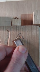 1.4K views · 21 reactions | A little bit of chip carving practice for an upcoming project. This is a wood carving style that's typically done with a very thin knife but I find it much easier to do with a chisel. The triangle is one of the more simple shapes but also one of the most satisfying to make, in my opinion. | Clint Rose Carving | Facebook