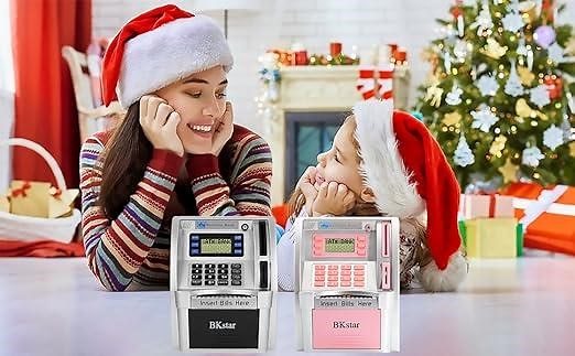 Customer show how to operate the ATM saving bank machine