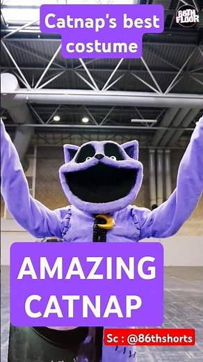 Catnap's best costume 😱‼️ #huggywuggy #funny #fursuit #cat #catnap ‪@86thshorts‬