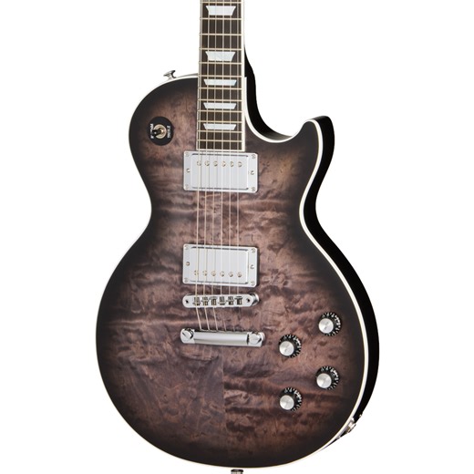 Gibson Mark Morton Les Paul Modern Quilt Electric Guitar - Translucent Ebony Burst Satin