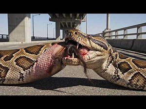 Giant Burmese Python Attacks Pregnant Woman on Bridge: Animal Control Unit Rescue Mission