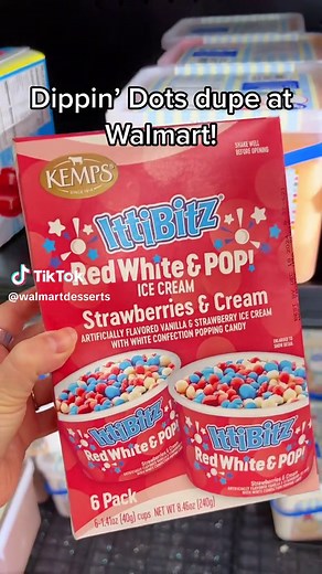 Ummm we found a Dippin’ Dots dupe at @Walmart and got irrationally excited 🤩 The perfect sweet treat for summertime! ☀️🙌 #dippindots #dupe #walmartfinds #icecreamtiktok #sweettreats #shopwithme #summervibes #foryou