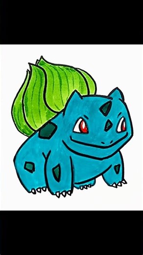 cute bulbasaur pokemon drawing || pokemon easy drawing #shorts