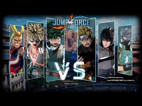 Deku,Bakugo & All Might Vs Naruto Sasuke & Kakashi | My Hero Academia Vs Naruto • Jump Force
