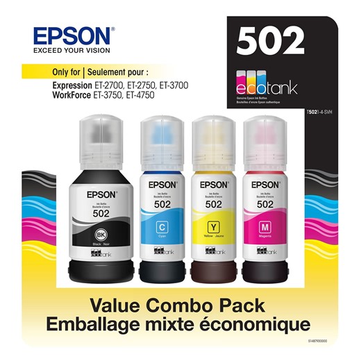 Epson EcoTank 502 Ink Bottles Value Club Pack - Samsclub.com