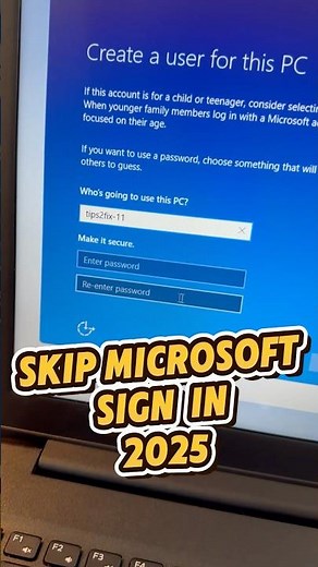 How to Skip Microsoft Sign In on New Windows 11 Laptop – 2025 New Method