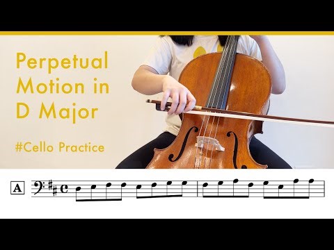 【大提琴】 鈴木第一冊｜常動曲 / Suzuki Cello Book 1 Perpetual Motion in D Major A & B Variations