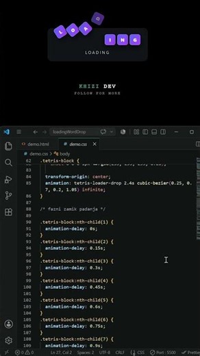 The Cleanest Loading Animation I've Ever Seen #webdev #design #shorts