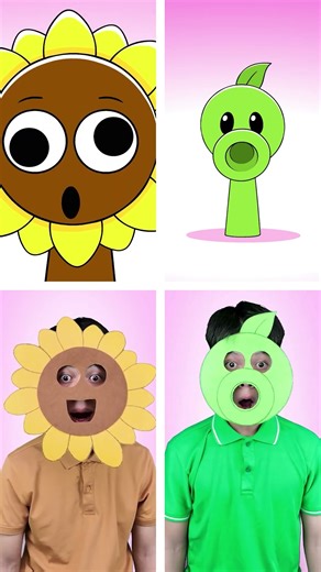 Sprunki 4 OC Young Brud vs OC Peashooter Phase 4 Incredibox in Real life #sprunki