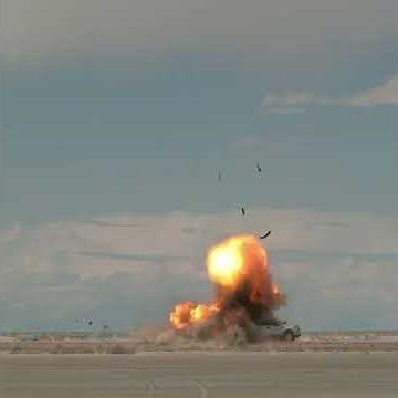 Joint Air-to-Ground Missile(JAGM) Destroys Moving Target in Slow Motion