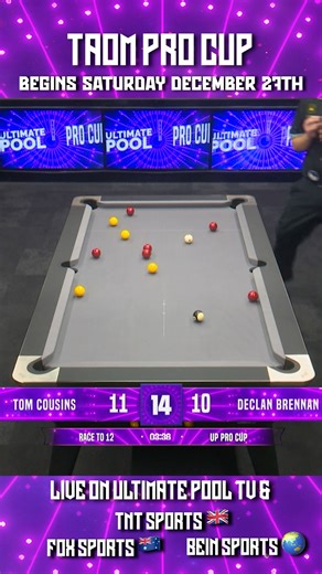 𝗔𝗥𝗘 𝗬𝗢𝗨 𝗥𝗘𝗔𝗗𝗬 𝗙𝗢𝗥 𝗧𝗛𝗘 𝗣𝗥𝗢 𝗖𝗨𝗣 𝗧𝗢𝗠𝗢𝗥𝗥𝗢𝗪? 🏆 Who will lift the trophy this year? Action begins at 11am on the 27th December - watch live on Ultimate Pool TV and TNT Sports in the UK. Also available worldwide: check local listings 🌏 | Ultimate Pool