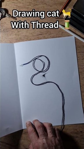drawing cat 🐈 with Thread 🧵