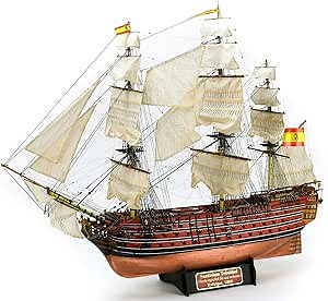 Artesanía Latina - Wooden Ship Model Kit – Spanish Vessel Santísima Trinidad, Trafalgar 1805 - Model 22901, Scale 1:84 - Models to Assemble - Expert Level