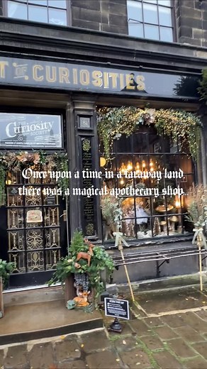 Once upon a time there was a magical apothecary shop where an enchanted forest appeared overnight… 🌲✨🦌 Forget your troubles for a moment, turn off the news and escape to a Christmas dream. Our windows are done, the gingerbread candles are burning and we are ready to help you choose beautiful, fragrant potions to give this Christmas. All our goods are made with love, here in our workshop underneath the shop in Haworth and I’ll do a video of our favourite Christmas scents soon! 🍄🌲✨ . #thecabin