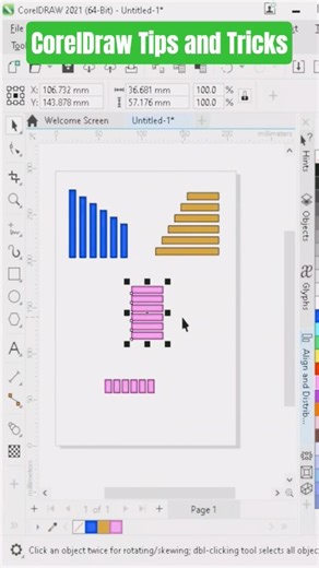 Alignments | Coreldraw Tips and Tricks #graphicdesign #coreldraw #graphicdesign #shorts #youtube