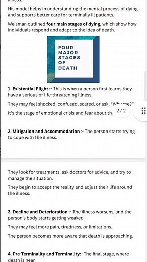 Weisman four stages of dying|#psychology #concept #stages #life #growth #development #viral #shorts