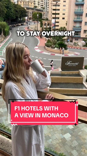 Formula One hotels with a race track view 👀 We stayed in Monaco at the Fairmont Hotel with a view of the famous Monaco hairpin. F1 hotels with a view on race day. If you’re a motorsports fan then this stay is for you! #FormulaOne #SportsOnTikTok #F1 #MonacoGP #Monaco