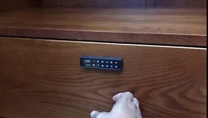 Keypad Cabinet Lock, Keyless Cabinet Lock, Electronic Cabinet Lock, Locks for Cabinets DIY Lock with USB Cable - Perfect for Wooden Drawer (Black)