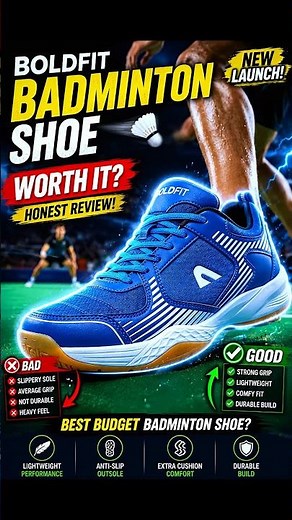 Best Badminton Shoes Review 😳 | Boldfit Non Marking Anti Skid Shoe for Men 👟 #shorts