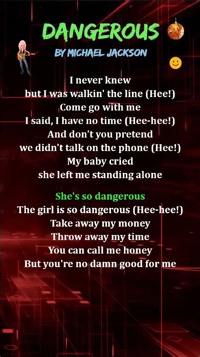 Michael Jackson - Dangerous (Lyrics) || #michaeljackson #dangerous #songlyrics