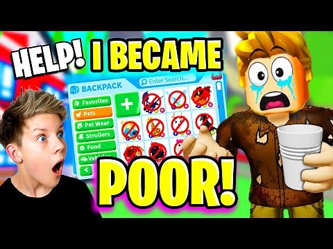 I BECAME POOR IN ADOPT ME!! *CRIES* Prezley