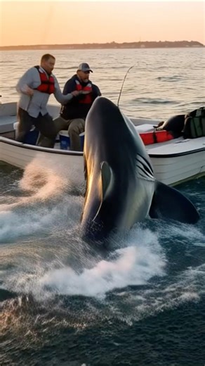 POV: You are fishing with your best friend and a shark suddenly attacks you #shark #fishing #ai