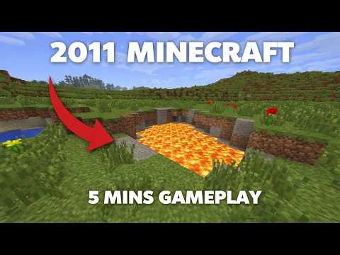 Minecraft 1.0 from 2011 | 5 mins gameplay