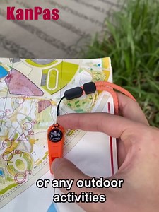 KanPas EDC Mini Compass with Survival Whistle for Hiking, Camping, Climbing, Hunting, Fishing, Trail Runing, Water Sports