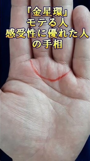 【手相】『金星環』モテる人・感受性が豊かな人の手相