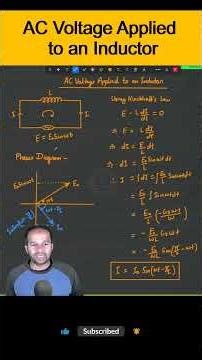 AC Voltage Applied to an Inductor #physics