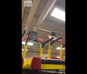 Fitness fail! Woman has epic fall off treadmill