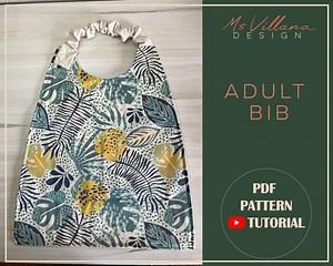 Adult Bib Pattern With Video Tutorial - Etsy Canada