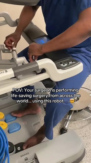 POV: Your surgeon is performing life-saving surgery from across the world… using this robot. 🤯🤖 Welcome to the future of medicine. #medicine #surgery #medstudent #medschool #fyp