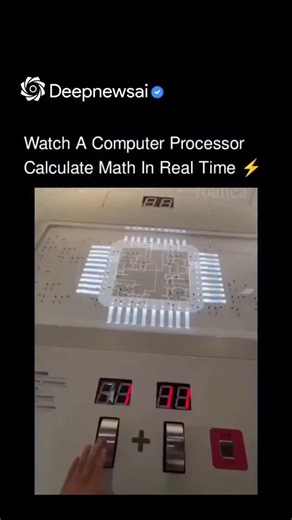 Deepnewsai on Instagram: "Most people use computers every day, but very few ever get to see what’s actually happening inside the machine. This interactive exhibit takes the invisible process inside a CPU and turns it into something you can physically experience. By sliding real, mechanical controls, you’re changing the input data in real time. The system immediately converts those inputs into binary — simple zeros and ones — just like a real computer does. As you interact with it, illuminated pa
