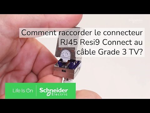 Comment raccorder le connecteur RJ45 Resi9 Connect au câble Grade 3 TV ? | Schneider Electric