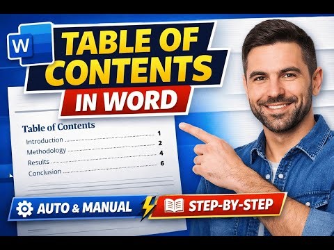 How to Create Table of Contents in Microsoft Word | Automatic & Manual TOC (Step-by-Step)