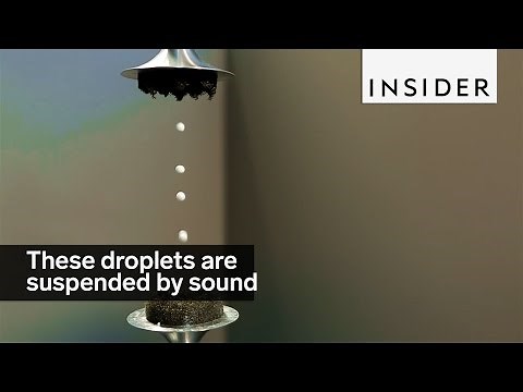 These droplets are suspended by sound